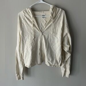 Victoria's Secret pink Cream Zip-Up Hoodie